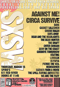 Shirts For A Cure SXSW Party With Against Me!, Circa Survive, Bane, We Are The Fury And More